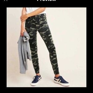 Anthropologie Pilcro the Letterpress Camo High Rise Corduroy Pants - Size 26